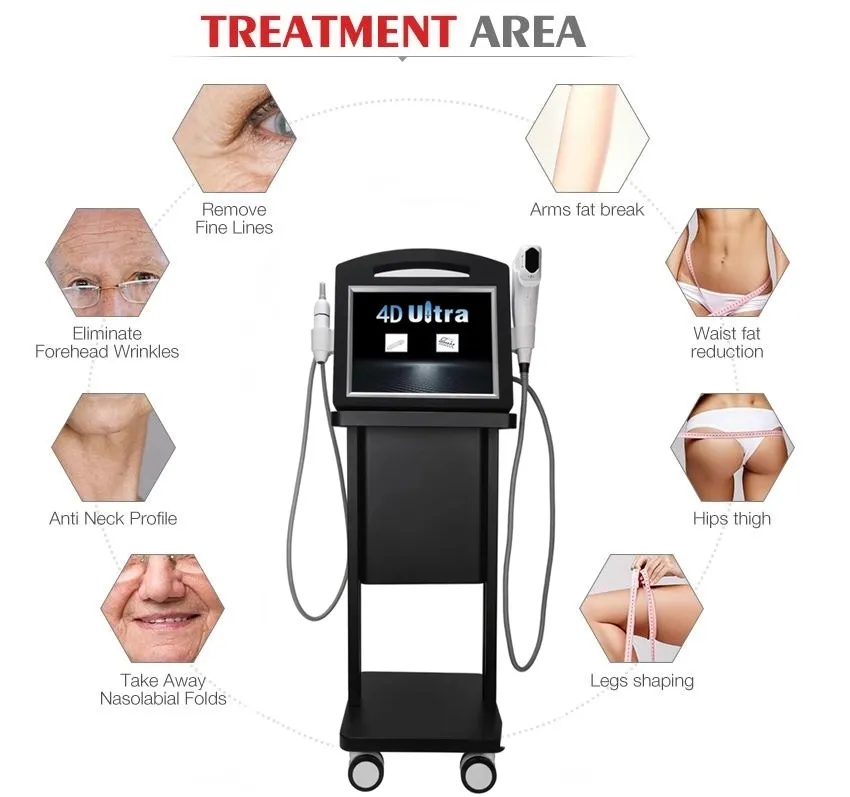 4D Hifu 11 Lines 12 Lines Face Lift Body Slimming Skin Tightening 3 in 1 Vaginal Tightening V Max Hifu 4D Ultrasound Hifu Machine