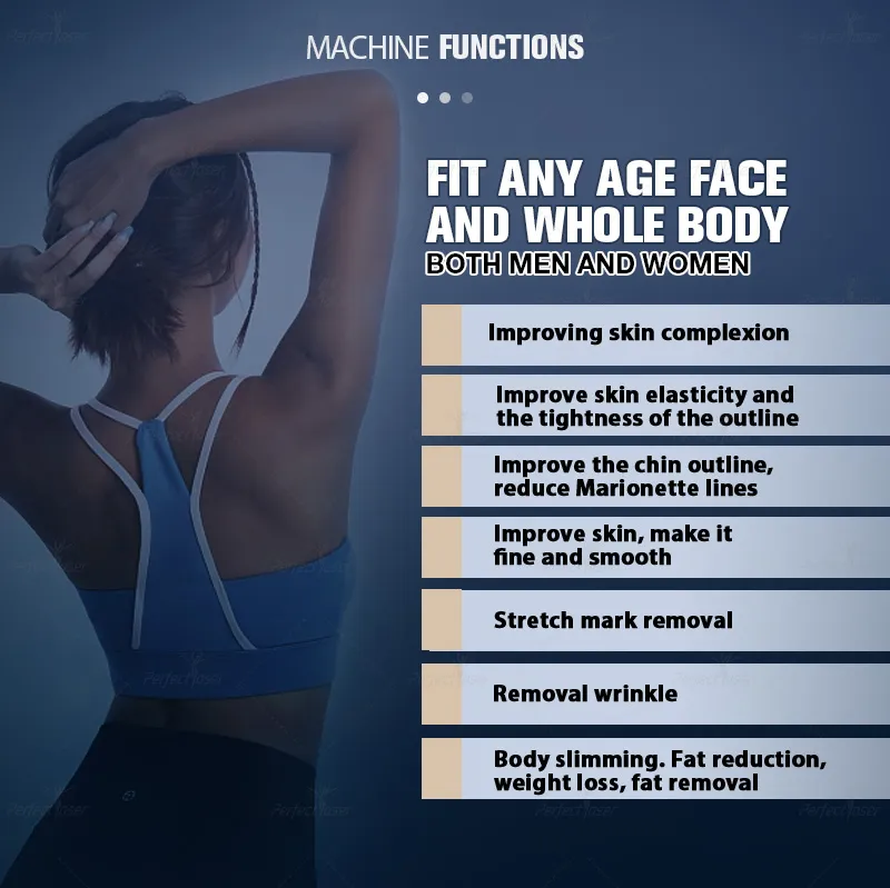 Perfectlaser Non-Invasive Skin Rejuvenation Home 9d Hifu Beauty Machine for Wrinkle Remove Face Reyouth Body Slimming Fine Line Removal