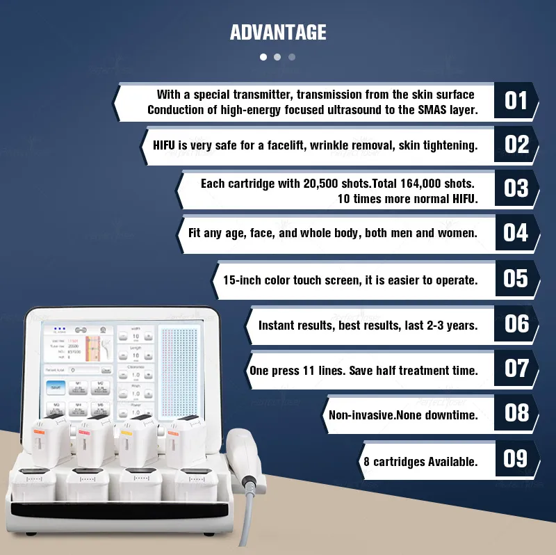 Perfectlaser Non-Invasive Skin Rejuvenation Home 9d Hifu Beauty Machine for Wrinkle Remove Face Reyouth Body Slimming Fine Line Removal