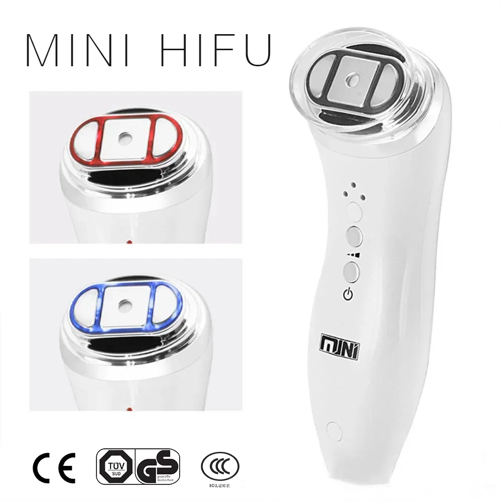 RF LED Blue Red Light Lifting Firming Anti Eye Bag Wrinkle Ultrasonic Stimulate Reduce Line Loose Skin Tighten Mini Hifu Device